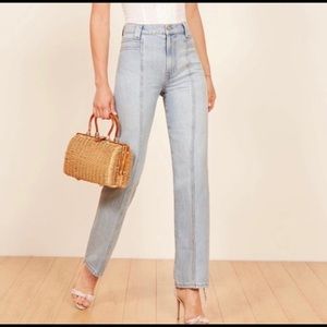 Reformation seamed jeans